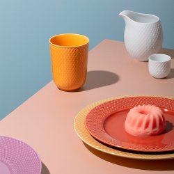 Lyngby Porceln - Rhombe Color Frokosttallerken 23 cm - Terracotta