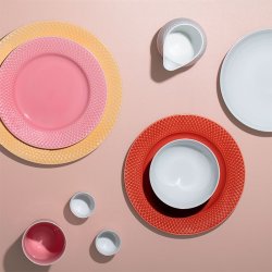 Lyngby Porceln - Rhombe Color Frokosttallerken 23 cm - Terracotta