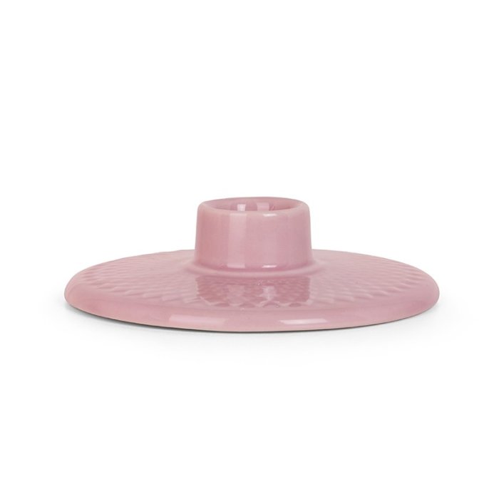 Lyngby Porceln - Rhombe Color Kronelysestage - Rosa