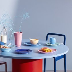 Lyngby Porceln - Rhombe Color Mlkekande - Bl