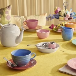 Lyngby Porceln - Rhombe Color Mlkekande - Bl