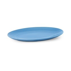 Lyngby Porceln - Rhombe Color Ovalt Serveringsfad - 28,5x21,5 cm - Bl