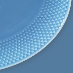 Lyngby Porceln - Rhombe Color Ovalt Serveringsfad - 28,5x21,5 cm - Bl