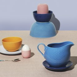 Lyngby Porceln - Rhombe Color Saucekande - Bl