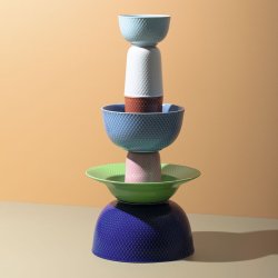 Lyngby Porceln - Rhombe Color Skl 11 cm - Turkis