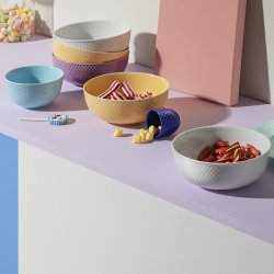 Lyngby Porceln - Rhombe Color Skl - 15,5 cm - Hvid