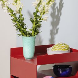 Lyngby Porceln - Rhombe Color Vase H15 cm - Aqua