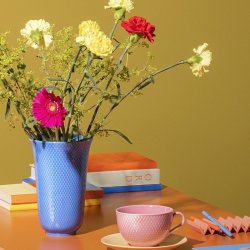 Lyngby Porceln - Rhombe Color Vase H20 cm - Bl