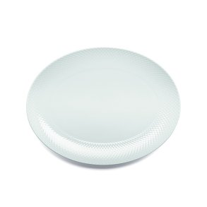 Lyngby Porceln - Rhombe Ovalt Serveringsfad - 35x26,5 cm