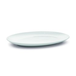 Lyngby Porceln - Rhombe Ovalt Serveringsfad - 35x26,5 cm