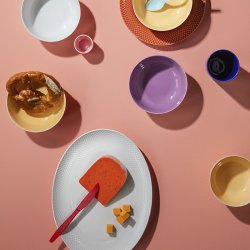 Lyngby Porceln - Rhombe Ovalt Serveringsfad - 35x26,5 cm