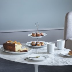 Lyngby Porceln - Rhombe Ovalt Serveringsfad - 35x26,5 cm