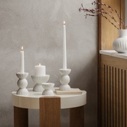 Lyngby Porceln - Tura Kronelysestage - Hvid