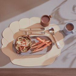 OYOY Mini Muslingeskal Dkkeserviet - Vanilje