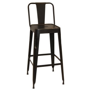 Trademark Living Copenhagen Barstol m. Rygln - Antiksort