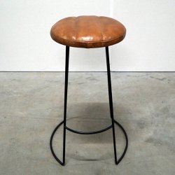 Trademark Living Ray Barstol m. Lder - Brun 