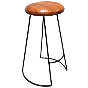 Trademark Living Ray Barstol m. Lder - Brun 