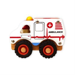 Magni Ambulance i Tr m/Gummihjul