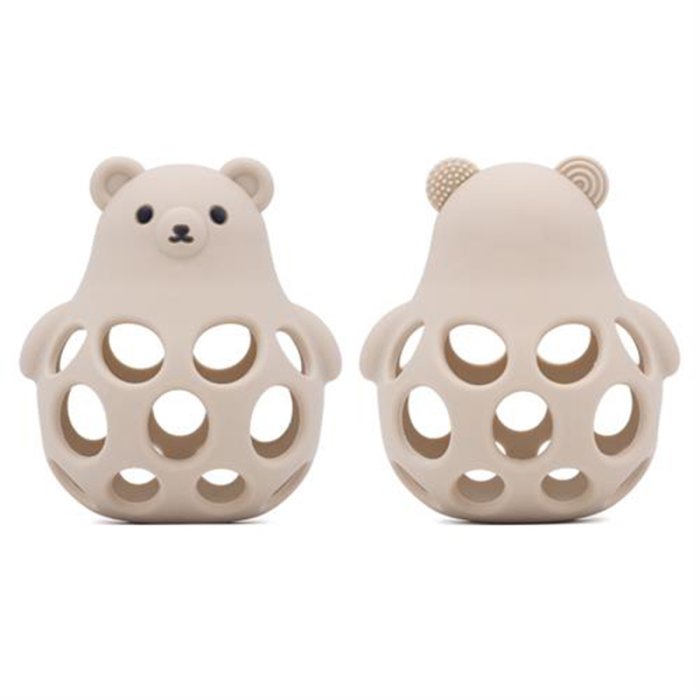 Magni Bidebold i LFGB Silikone m/Bamse-bjrn Beige