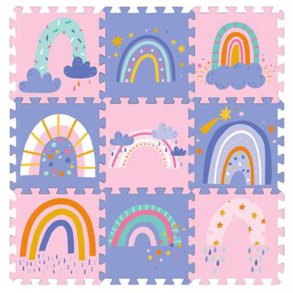 Magni Gulvpusle m/ Regnbuer & 9 Skumfliser