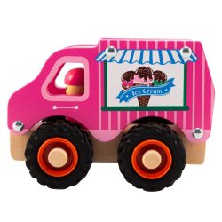 Magni Isbil i Tr m/ Gummihjul