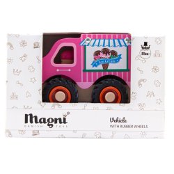 Magni Isbil i Tr m/ Gummihjul