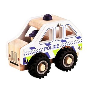 Magni Politibil i Tr m/ Gummihjul