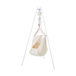 Membantu St m/ Slyngevugge Natur, Leelo02 Vuggemotor Beige & Stativ
