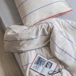 Mette Ditmer Sengetj ALIGN Cobalt/Sand 140x220 cm