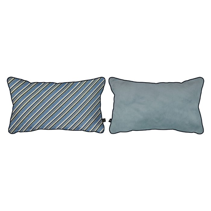 Mette Ditmer ATELIER Pude - 30x50 cm - Diagonal Blue/Light Blue