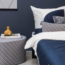 Mette Ditmer ATELIER Pude - 30x50 cm - Diagonal Grey/Light Blue