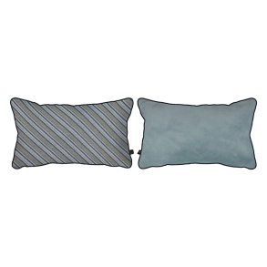 Mette Ditmer ATELIER Pude - 30x50 cm - Diagonal Grey/Light Blue