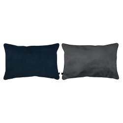 Mette Ditmer - Block Pude - 40x60 cm - Dark Blue/Grey