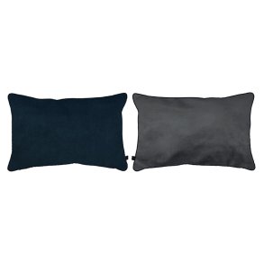 Mette Ditmer - Block Pude - 40x60 cm - Dark Blue/Grey