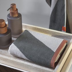 Mette Ditmer DIAGONAL Hndklde Dark Olive 40x55 cm 2-Pak