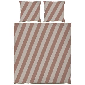 Mette Ditmer Sengetj DIAGONAL Brick/Sand 200x220 cm