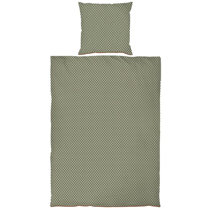 Mette Ditmer Sengetj MINI Pine Green/Tan 140x200 cm