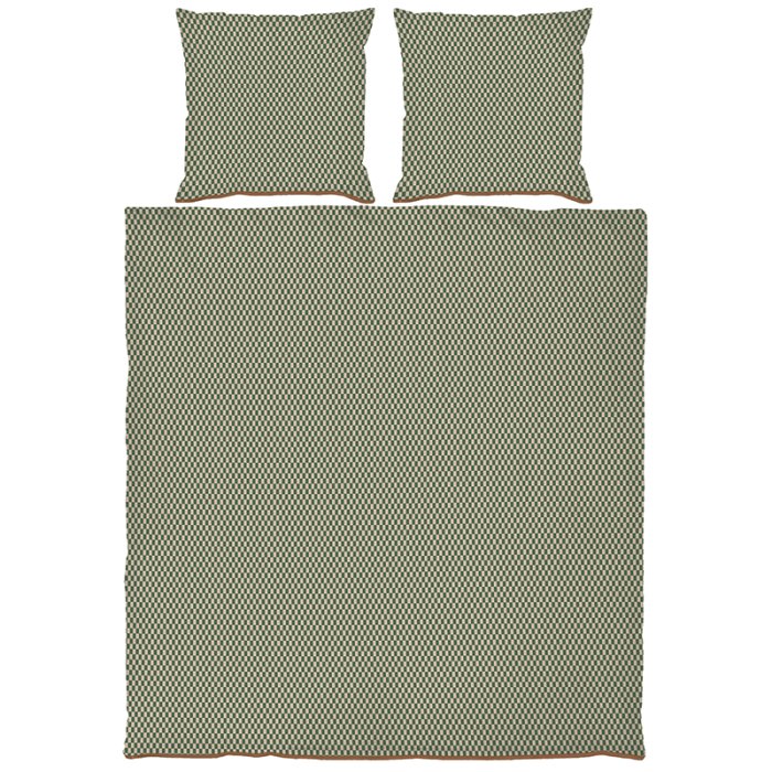 Mette Ditmer Sengetj MINI Pine Green/Tan 200x220 cm