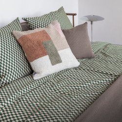 Mette Ditmer Sengetj MINI Pine Green/Tan 140x220 cm
