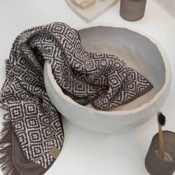 Mette Ditmer Morocco Hndklde Chocolate/Off-white 70x135 cm
