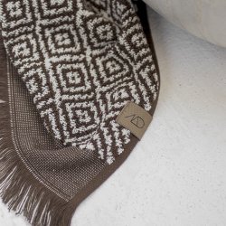 Mette Ditmer Morocco Hndklde Chocolate/Off-white 35x55 cm 2-pak