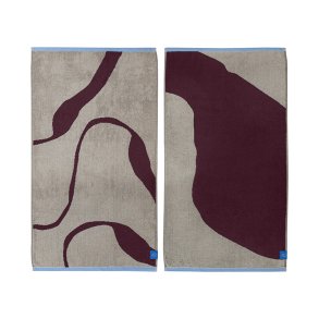 Mette Ditmer Nova Arte H�ndkl�de 2 pak Wine/Sand 40x55 cm
