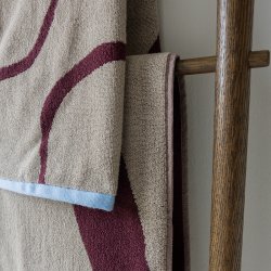 Mette Ditmer Nova Arte H�ndkl�de 2 pak Wine/Sand 50x90 cm