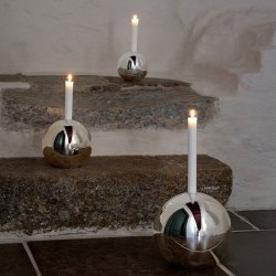 Mette Ditmer SPHERE Lysestage Large Krom