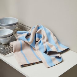 Mette Ditmer STRIPES Viskestykker 2 stk Light Blue