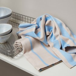 Mette Ditmer STRIPES Viskestykker 2 stk Light Blue
