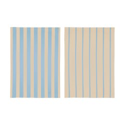 Mette Ditmer STRIPES Viskestykker 2 stk Light Blue