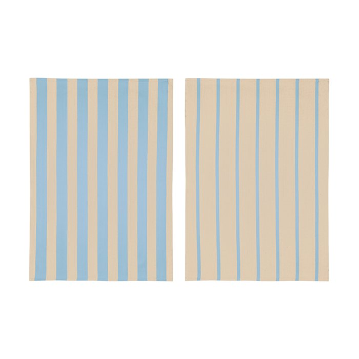 Mette Ditmer STRIPES Viskestykker 2 stk Light Blue
