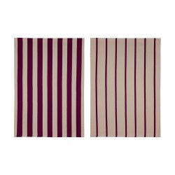 Mette Ditmer STRIPES Viskestykker 2 stk Wine