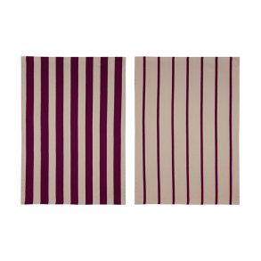 Mette Ditmer STRIPES Viskestykker 2 stk Wine